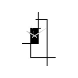 Wallity Corner Reloj de pared decorativo de metal negro